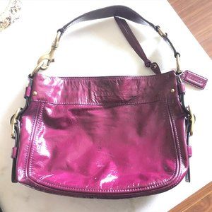 Authentic Coach patent leather plum / purple purse